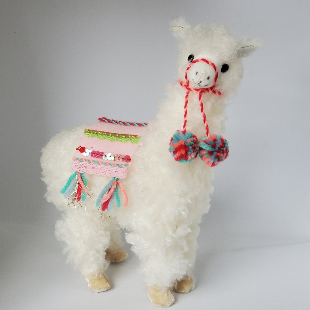 Boho Llama from Pier 1 Imports Fluffy Decorative Llama 10" High